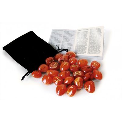 Руны из красного карнелиана в мешочке - 978-886527010-3, Купить в интернет-магазине