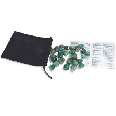 Руны из зеленого авентурина в мешочке - 978-886527017-9, Купить в интернет-магазине