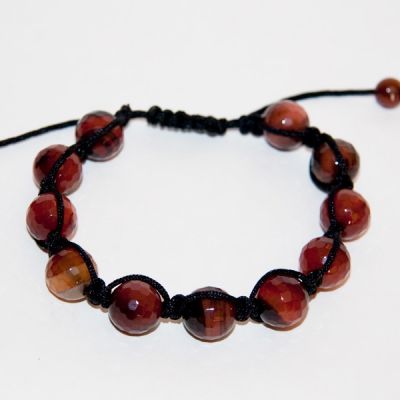 Браслет Шамбала "сердолик", Натуральные Граненные камни