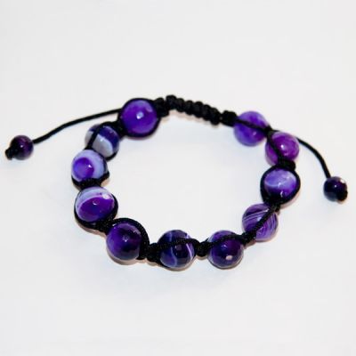 Браслет Шамбала "фиолетовый", Натуральные Граненные камни, купить