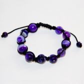 Браслет Шамбала "фиолетовый", Натуральные Граненные камни