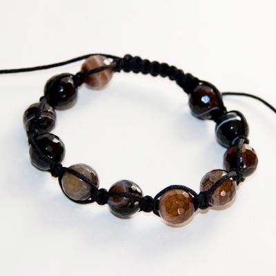 Браслет Шамбала "коричневый", Натуральные Граненные камни, купить