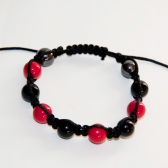 Браслет Шамбала черно-красный