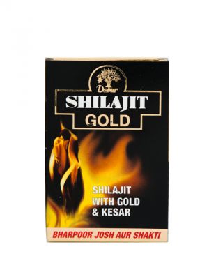 Шиладжит Голд ДАБУР (SHILAJIT GOLD DABUR) МУЖСКАЯ СИЛА пищевая добавка 20 капсул в бутылке