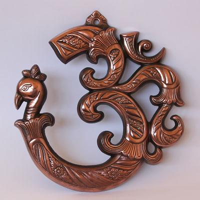 Панно ОМ-Птица, 32 X 30см, Легкий сплав, Индия SIL4310