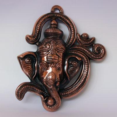 ОМ, Ганеш SIL4351 Панно 38,5 X 32см Легкий сплав Индия