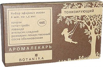 Набор эфирных масел Ботаника ТОНИЗИРУЮЩИЙ в уп 6 масел/1,5мл/  