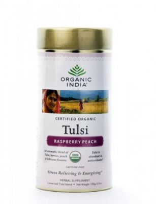 Чай Базиликовый с Малиной и Персиком Tulsi Raspberry Peach купить в СПБ