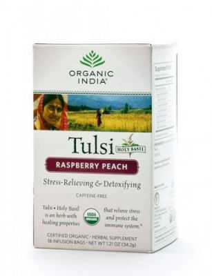 Чай Базиликовый с Малиной и Персиком Tulsi Raspberry Peach купить в СПБ